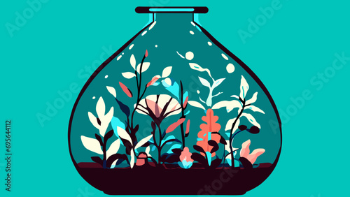 Botanical terrariums vektor icon illustation