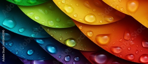 Abstract elements in the color of the rainbow close-up