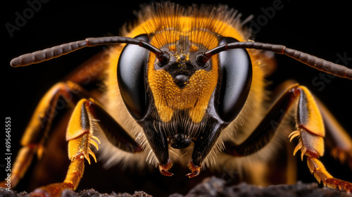 Macro Shot of a Bee,professional photograhpy