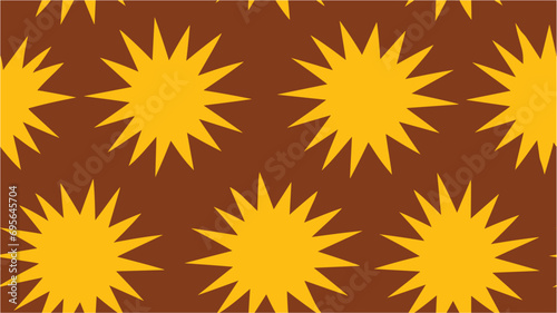Seamless boho pattern with sun vector illustration. Geometric illustration. Flowers ornament. Vintage flower seamless pattern vector. Vector illustration.