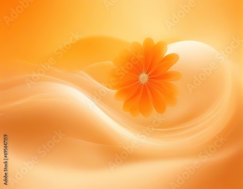 Sunny orange, Energy, Waves, abstract background