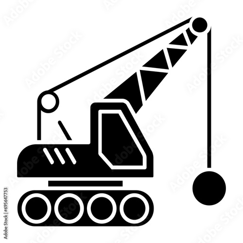 demolition crane icon