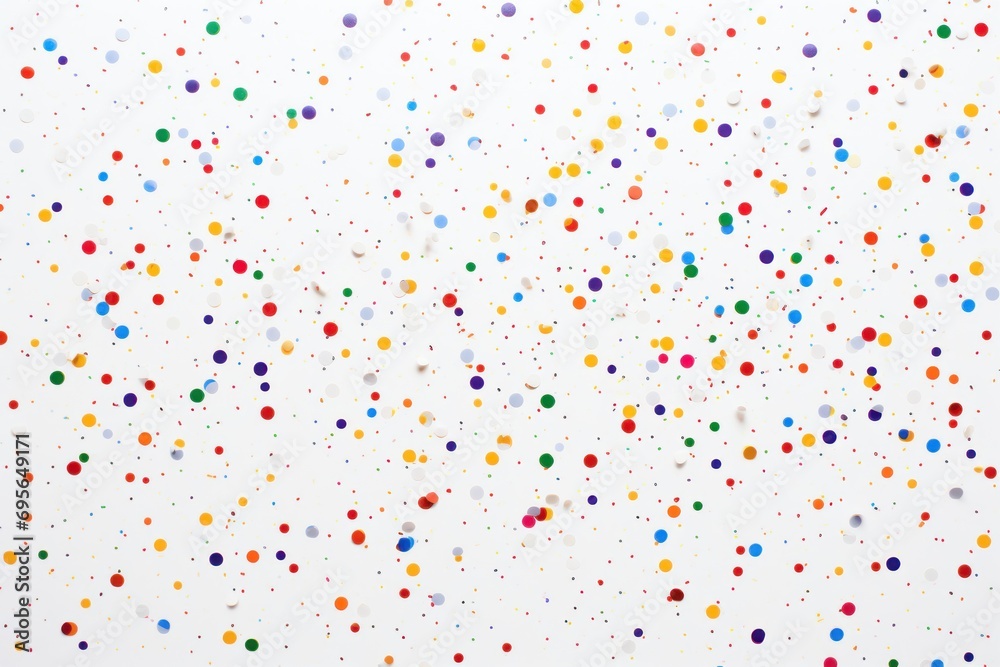 Colorful confetti texture on a white background