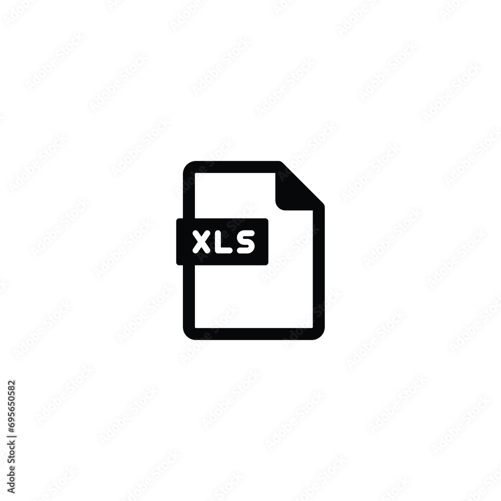 XLS document icon, XLS document sign vector for web site Computer and mobile app XLS document icon, XLS document sign vector for web site Computer and mobile app