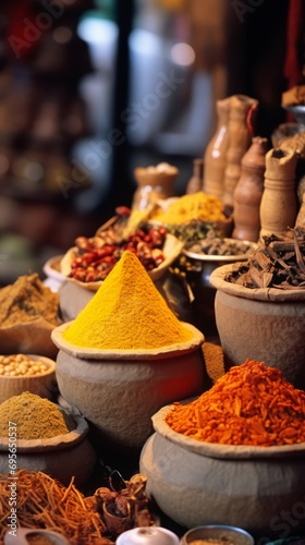 Bright spices on the Indian market