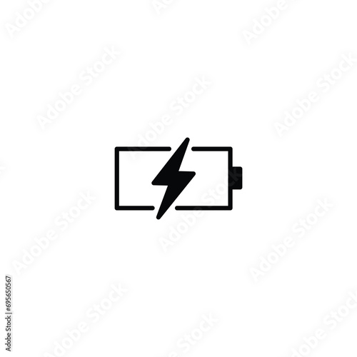Battery charging icon, battery sign vector for web site Computer and mobile app