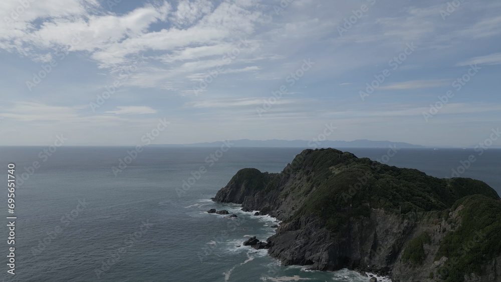 宮崎ノ鼻ドローン空撮（海、自然、日本、和歌山）