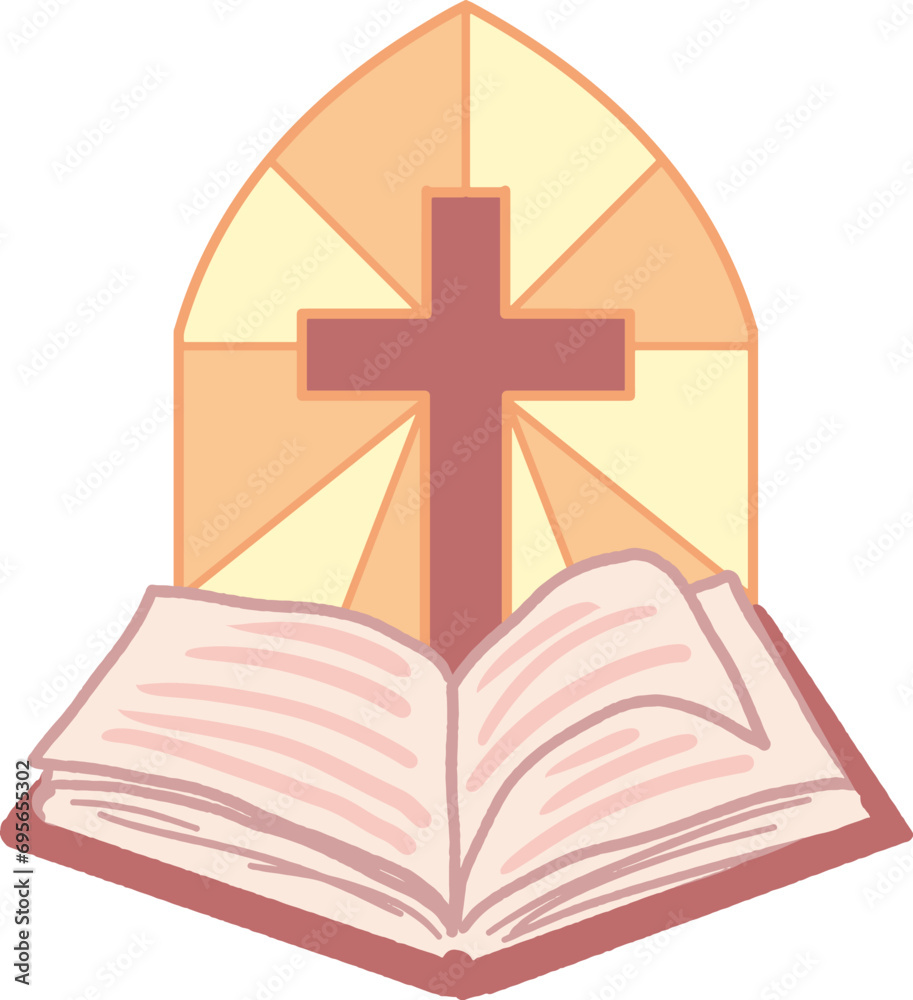 Holy Scripture and Light of Faith Vector Art Holy Scripture and Light of Faith Vector Art
