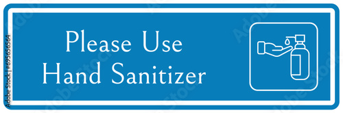 Hand sanitizing sign and labels