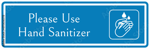 Hand sanitizing sign and labels