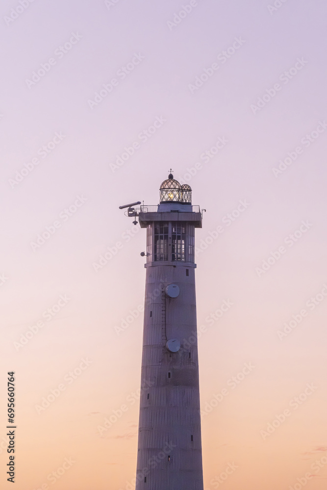 View on the lighthouse at sunset in Morro Jable, Jandia on the Canary Island Fuerteventura, Spain. View on the lighthouse at sunset in Morro Jable, Jandia on the Canary Island Fuerteventura, Spain.
