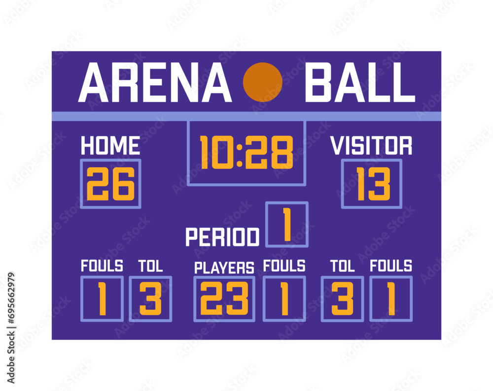 Vector Basketball game element