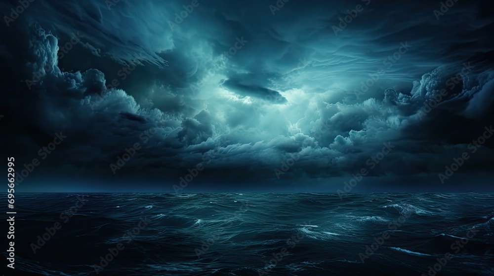 horror black blue sky sea haunted cloud scary ocean
