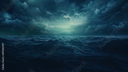 horror black blue sky sea haunted cloud scary ocean