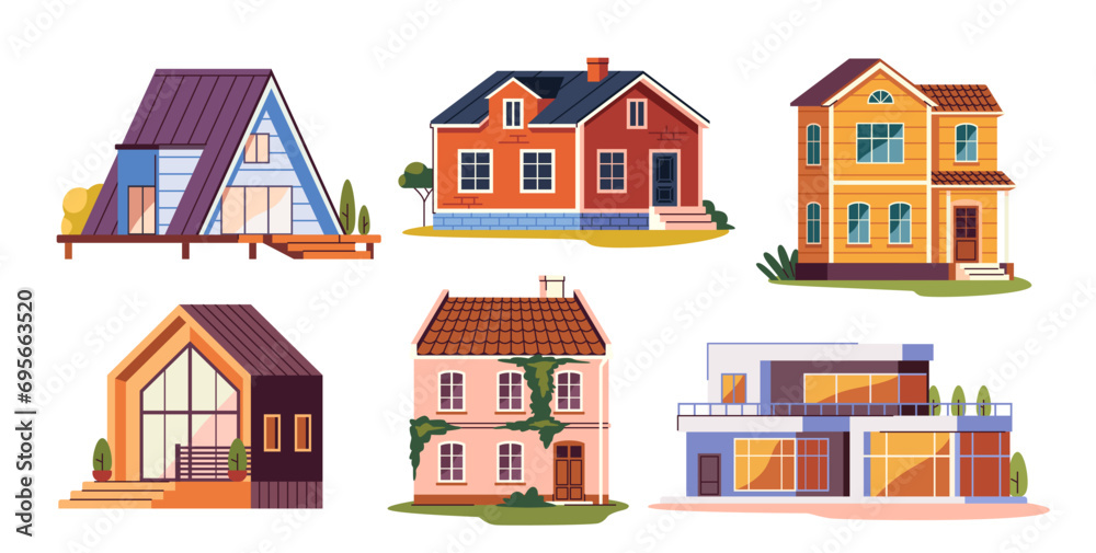 Vector Set of houses