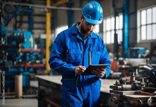 Supervisor de taller monitorizando estación de trabajo