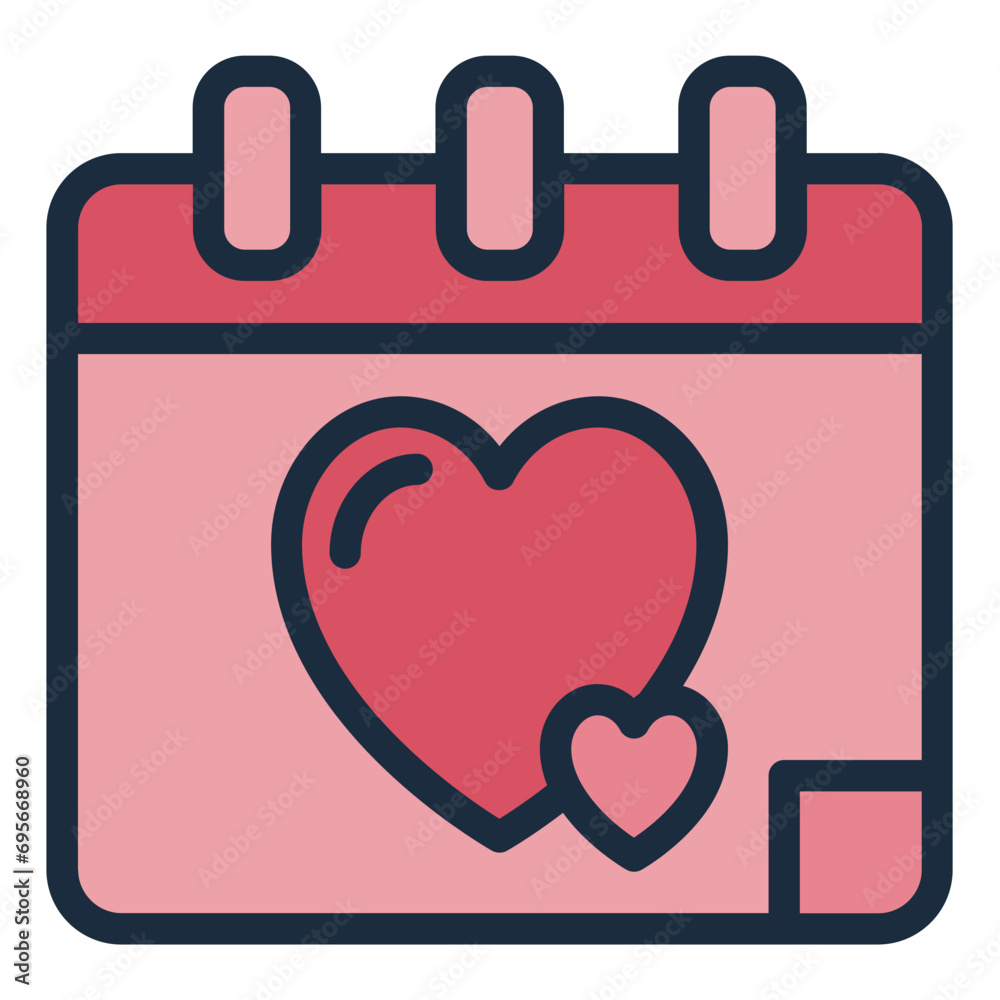 Wedding date or valentine day date Calendar icon Wedding date or valentine day date Calendar icon