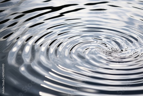 Simple, elegant shot of a ripple in still water, creating abstract patterns.