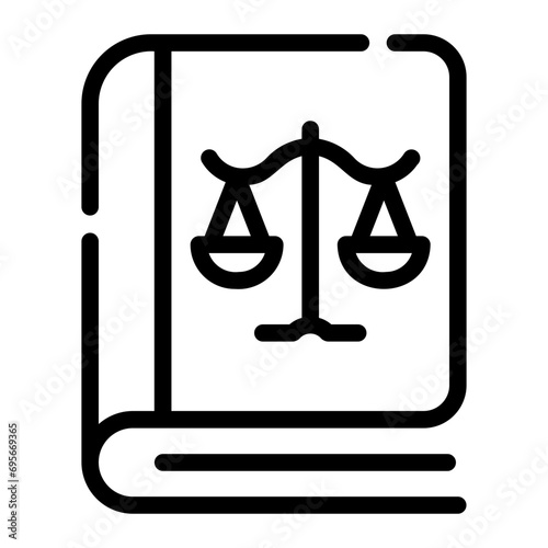 law book Line Icon