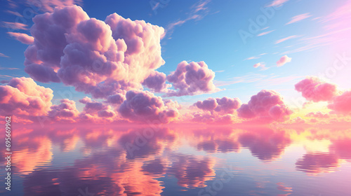 Colorful clouds beautiful sky background 