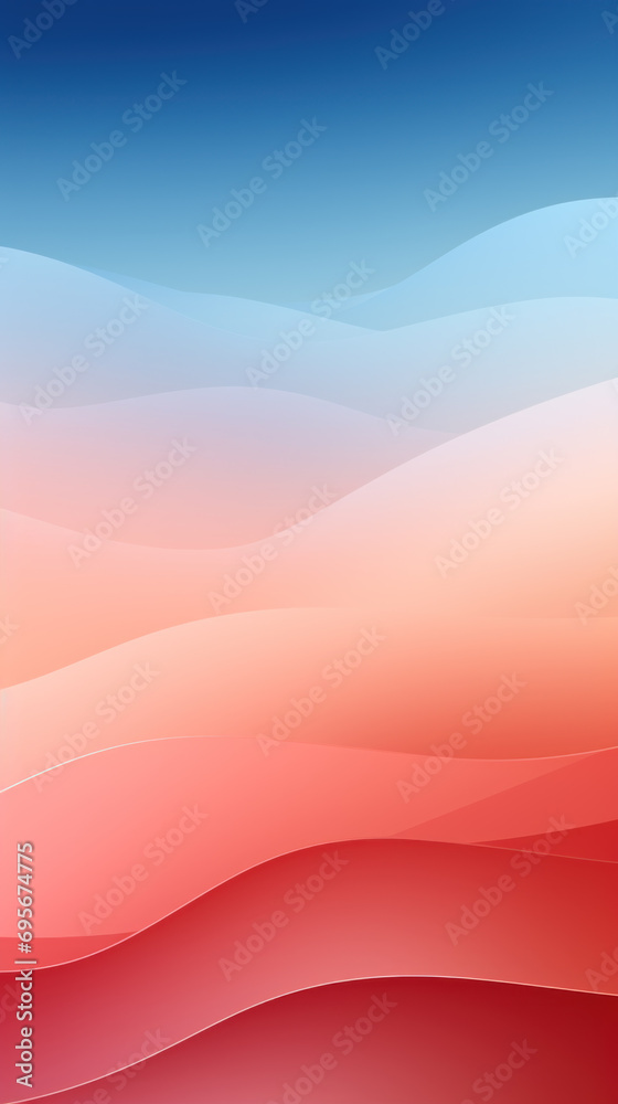 Abstract composition with many colorful random waves, vertical background