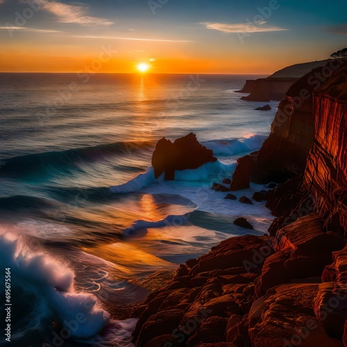 sunset on the beach