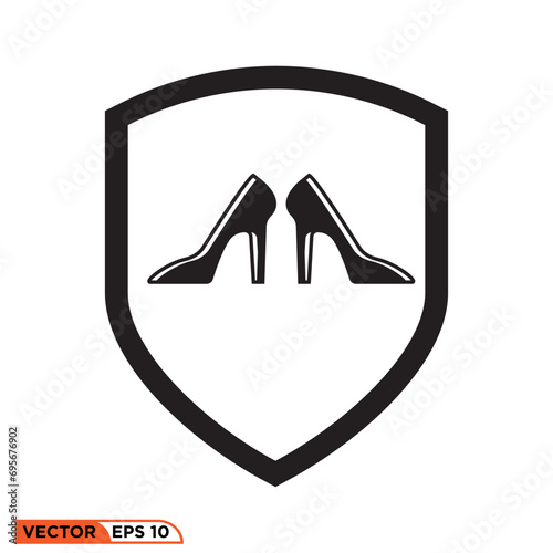 Highheels icon design vector graphic of template, sign and symbol, line style 