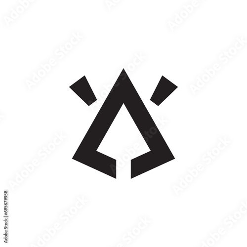 simple tiger monogram logo icon design.