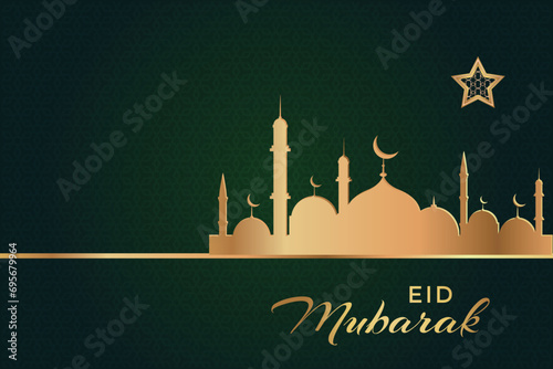 Ramadhan Eid Mubarak background greeting card