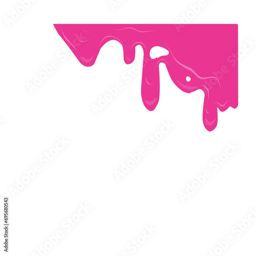Pink Slime Corner Border 