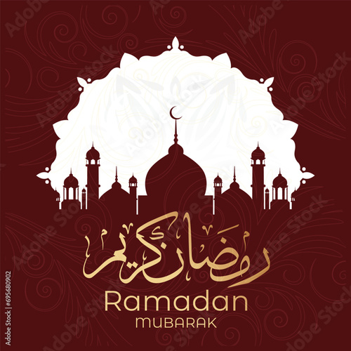 Ramadhan Eid Mubarak background greeting card
