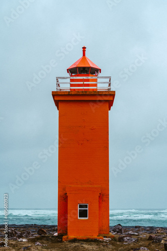 Stafnesviti Lighthouse in southwest Iceland 