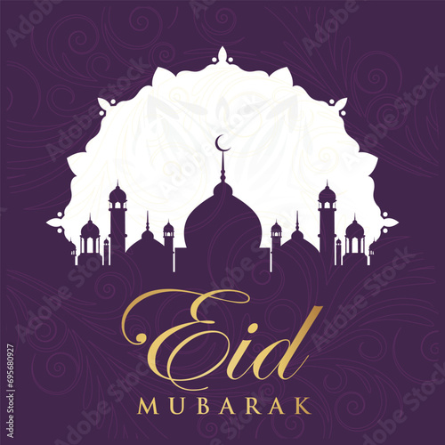 Ramadhan Eid Mubarak background greeting card
