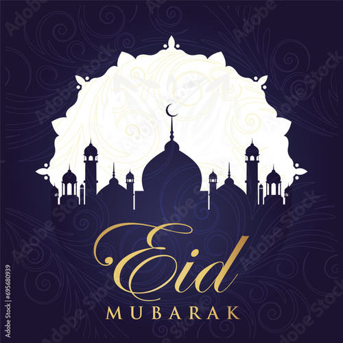Ramadhan Eid Mubarak background greeting card