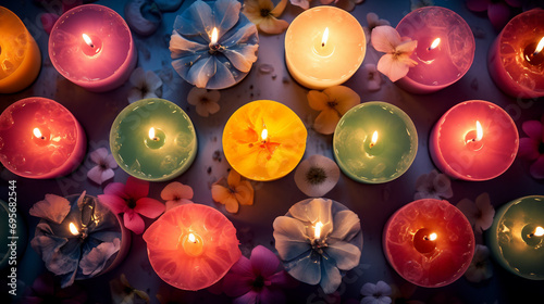 burning candles with Petal