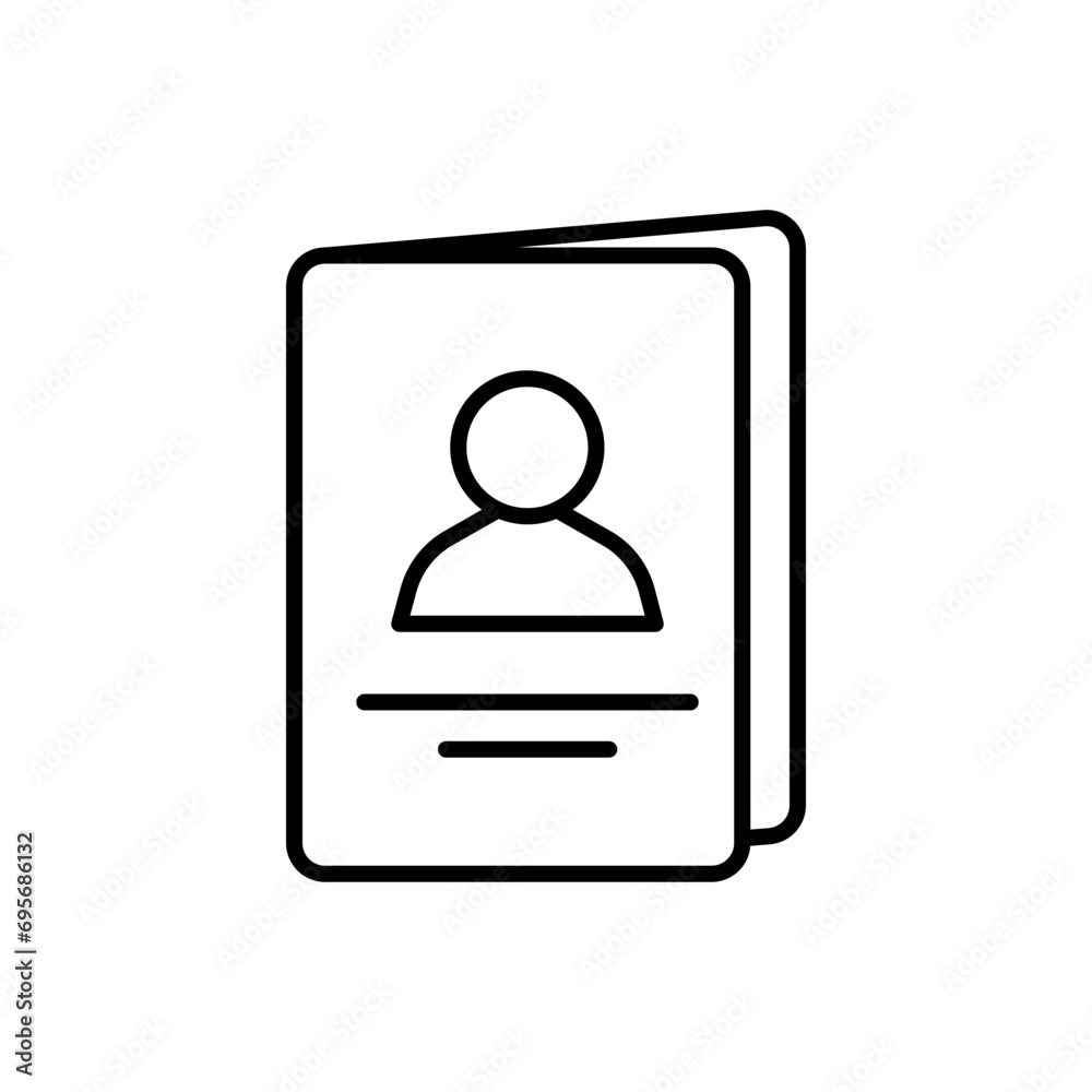 Passport outline icons, minimalist vector illustration ,simple transparent graphic element .Isolated on white background Passport outline icons, minimalist vector illustration ,simple transparent graphic element .Isolated on white background