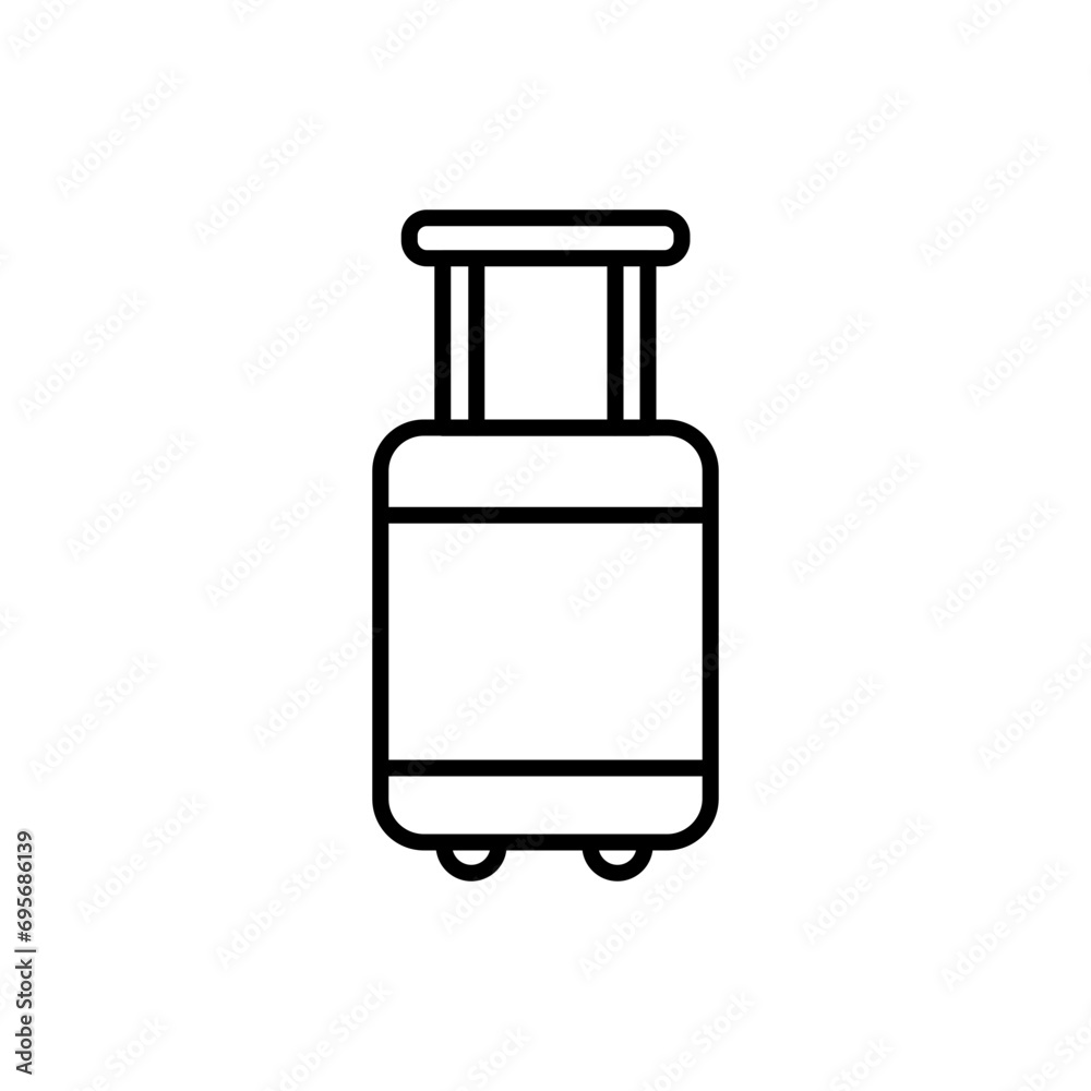 Suitcase outline icons, minimalist vector illustration ,simple transparent graphic element .Isolated on white background Suitcase outline icons, minimalist vector illustration ,simple transparent graphic element .Isolated on white background