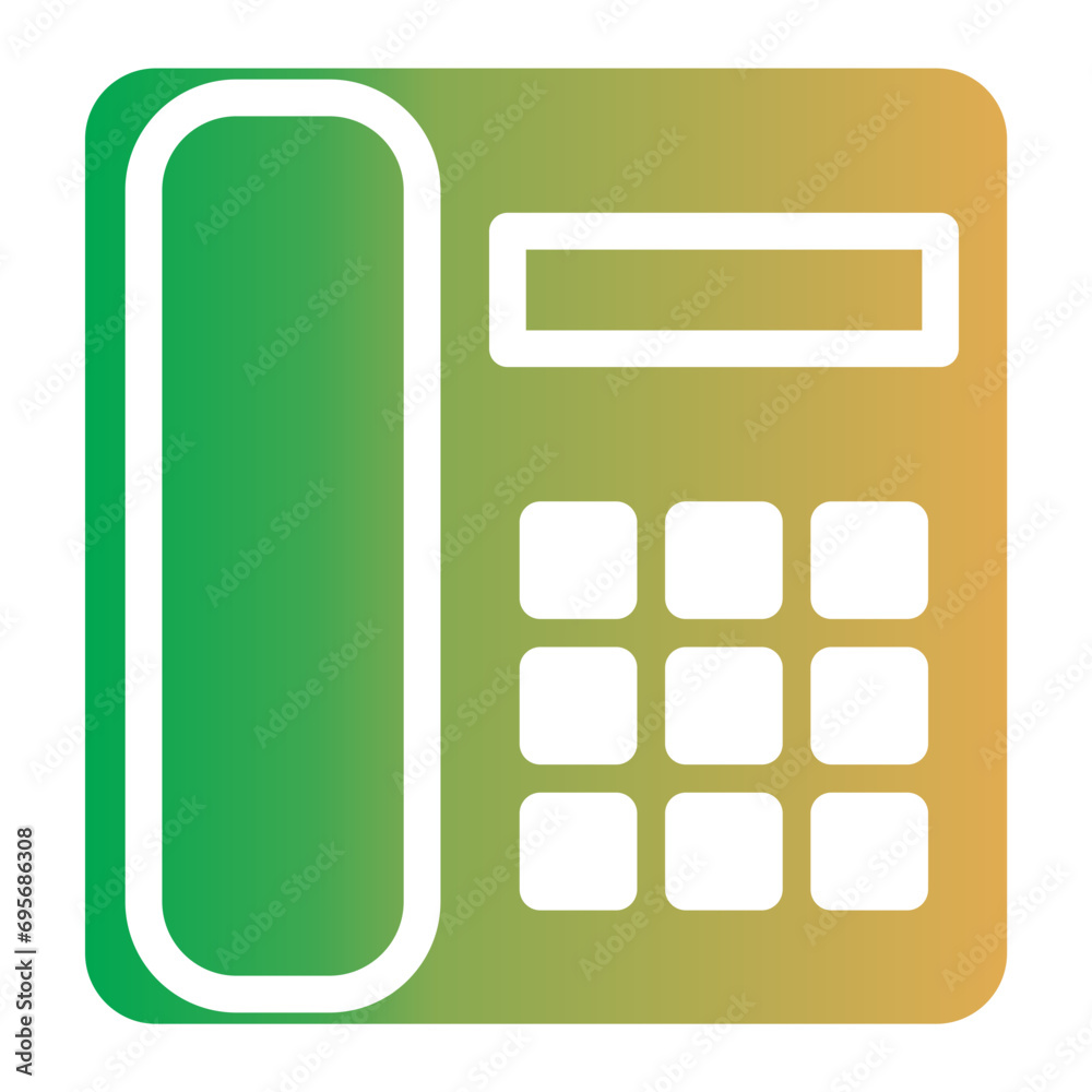 telephone icon on flat gradient style telephone icon on flat gradient style