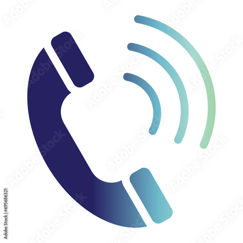 contact us icon on flat gradient style