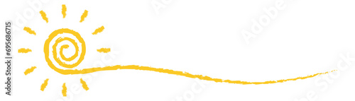 Illustration of warm sun, icon representing sunlight