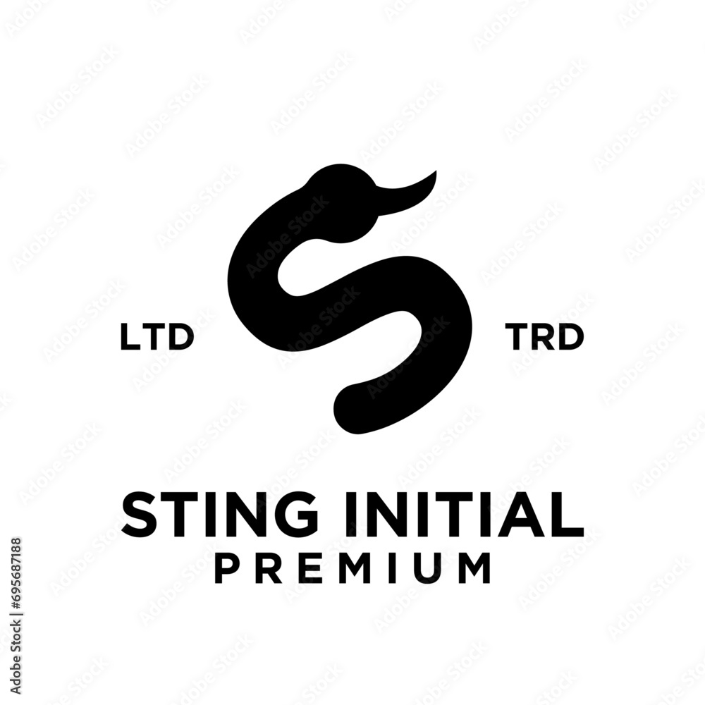 Fototapeta premium S Sting Letter Logo icon design