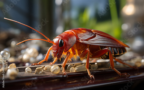 cockroach on the ground