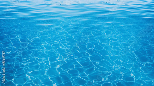 Blue water pool surface