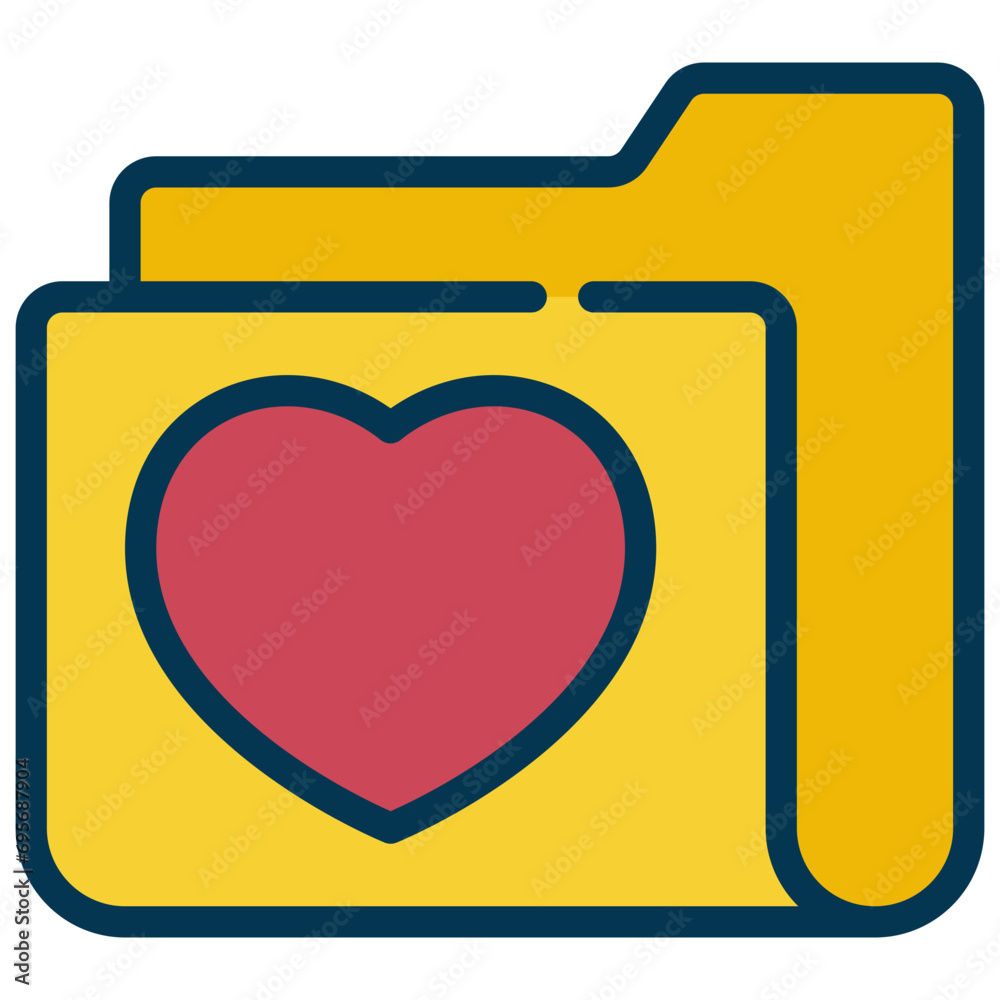 folder file data favorite heart love filled outline folder file data favorite heart love filled outline