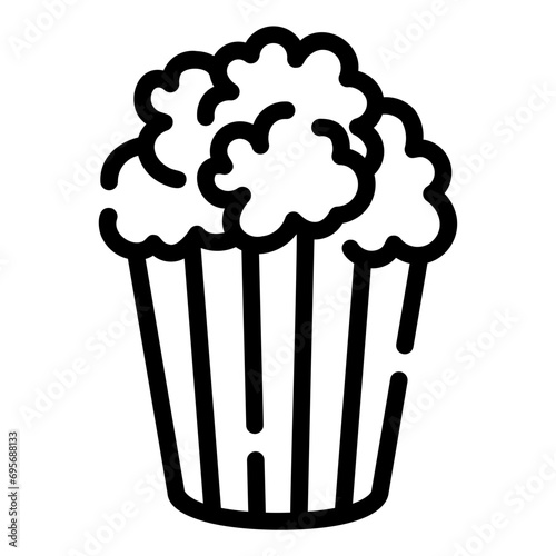 popcorn Line Icon