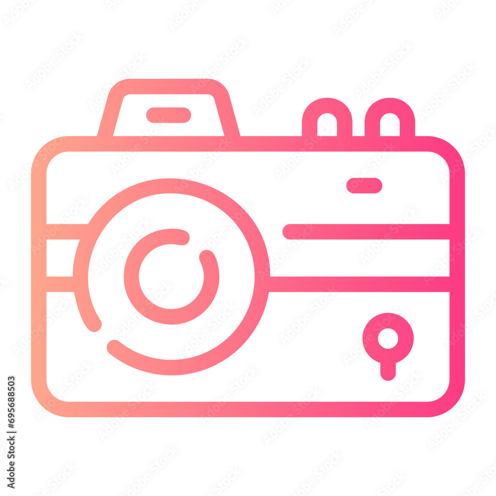 camera Line Gradient Icon camera Line Gradient Icon