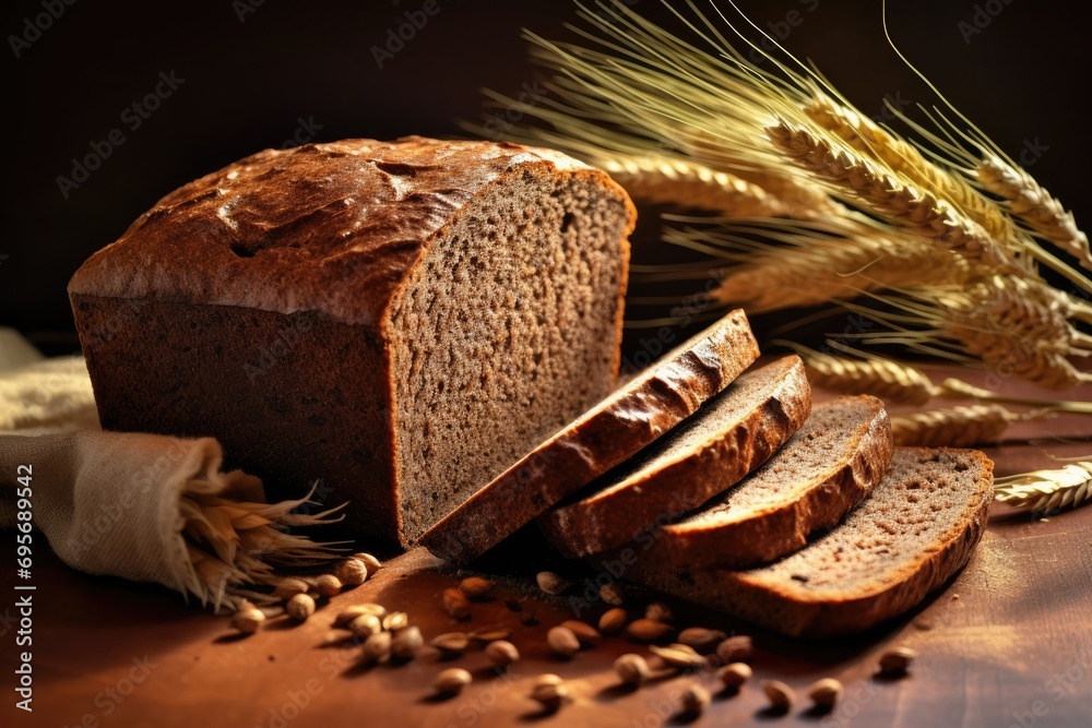 Φωτογραφία Rustic Delight: Savoring the Savory Goodness of Homemade Pumpernickel Bread, a True Representation of Traditional German Cuisine and Authenticity