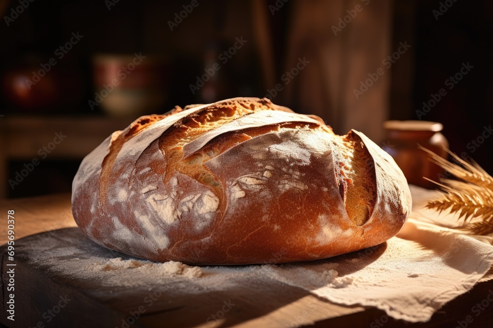 Rustic Rye Bread, Like Grandma's - Baked in a Wood-Fired Oven for a Crusty and Flavorful Delight, Embracing the Authenticity of Old-Fashioned Handcrafted Tradition Rustic Rye Bread, Like Grandma's - Baked in a Wood-Fired Oven for a Crusty and Flavorful Delight, Embracing the Authenticity of Old-Fashioned Handcrafted Tradition