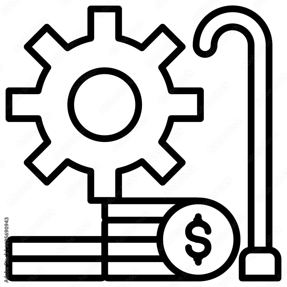 Retirement Plan Outline Icon Retirement Plan Outline Icon