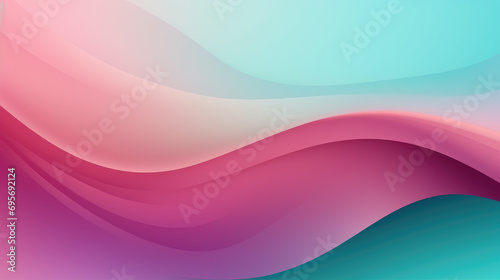 A cyan magenta gradient curve background material